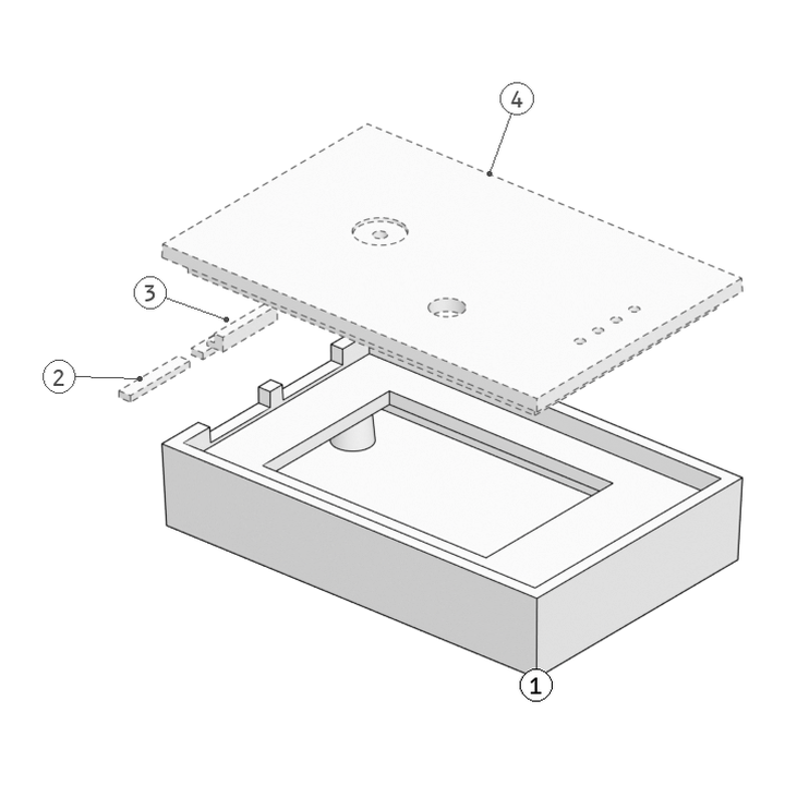 Exploded assembly drawing with numbered parts